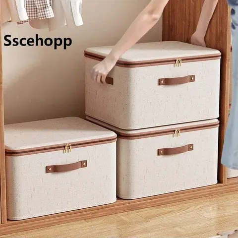 Baumwoll-Leinen-Aufbewahrungsbox