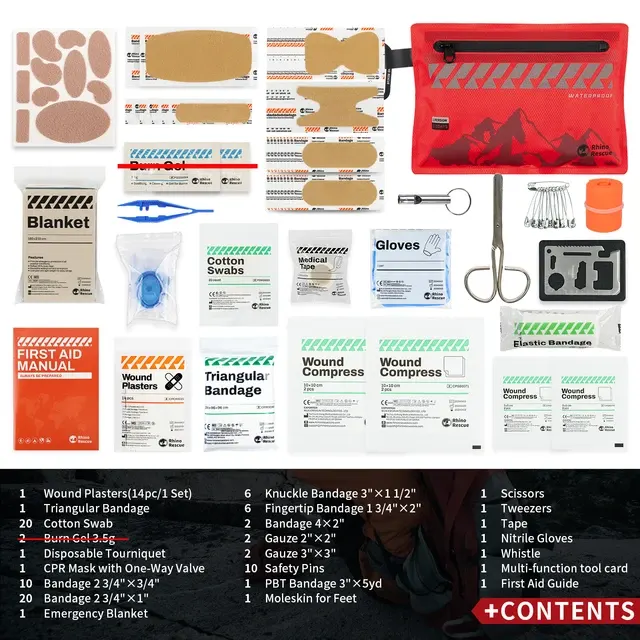 Kompaktes Erste-Hilfe-Set Wasserdicht Ultraleicht Outdoor 2