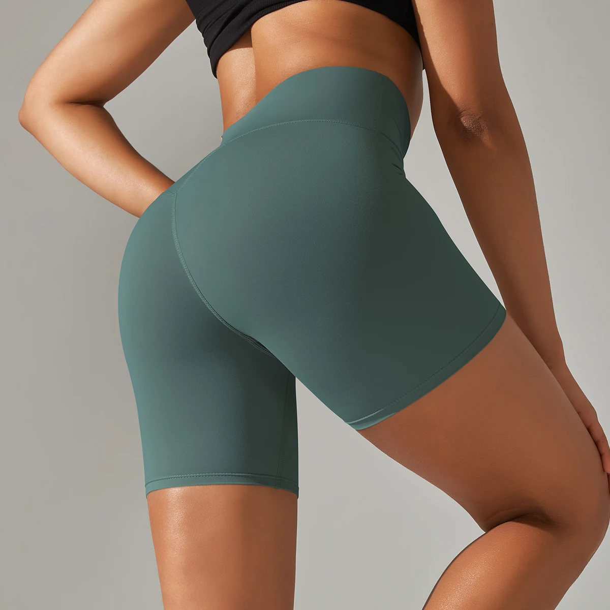 Nahtlose Damen-Sportleggings Mit Hoher Taille 2