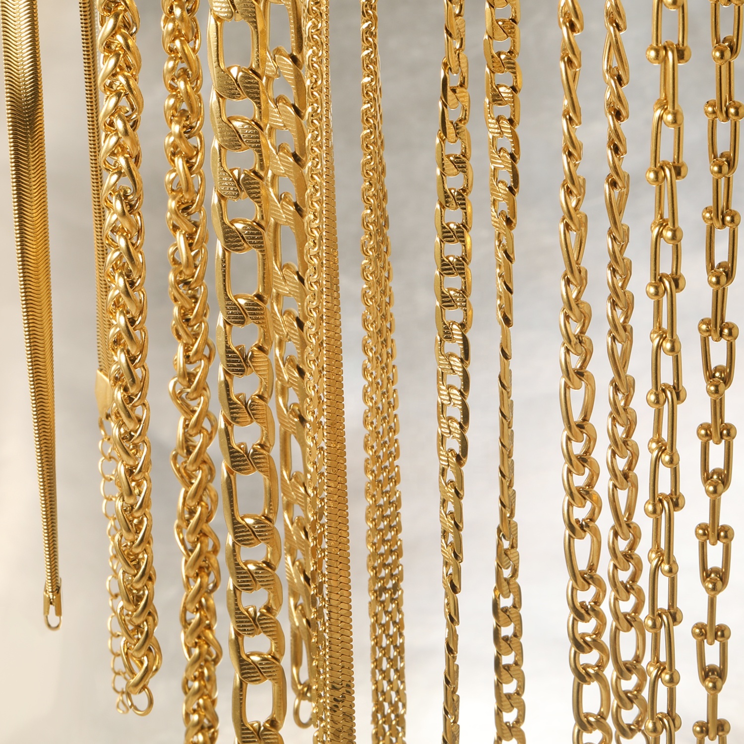 Wasserfeste Edelstahl-Halskette Gold 18K 2