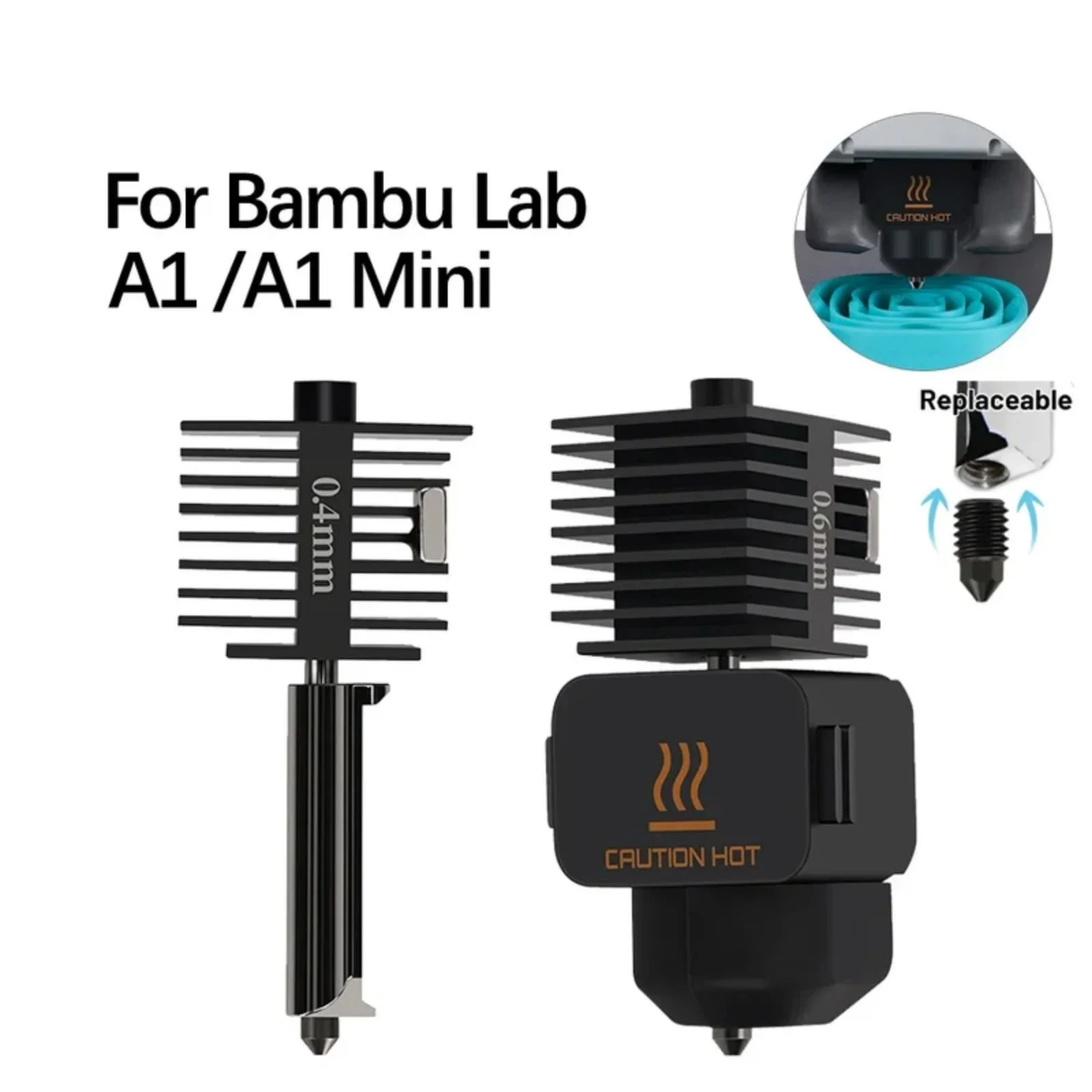Hotend-Kit für Bambu Lab A1 mit Stahldüse