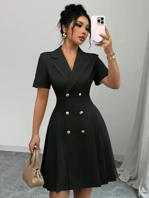Zweireihiges Midikleid 3
