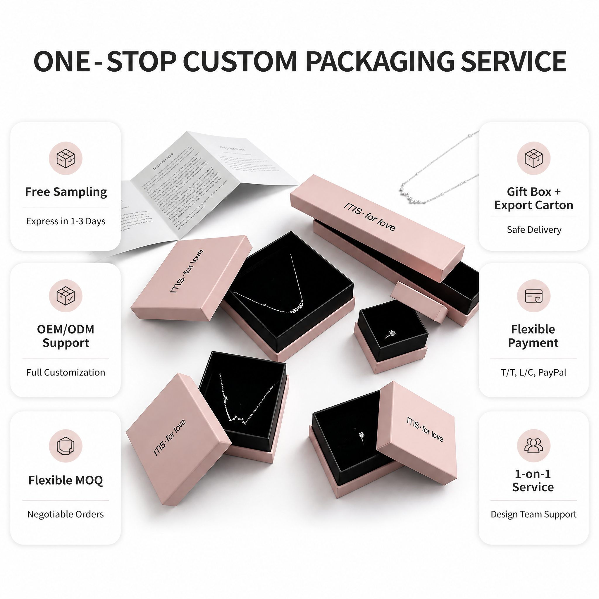 Rosa umweltfreundliche Papier-Ringbox für Mädchen 2