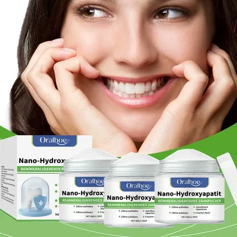 Hydroxyapatit-Zahnpulver zur Fleckenentfernung