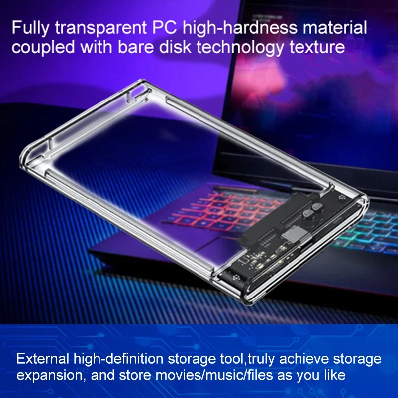 Transparentes USB-3.0-Gehäuse für 2,5-Zoll-HDD 4