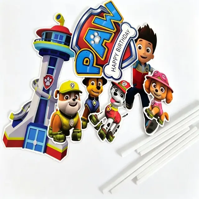7-teiliges Hunde-Tortendeko-Figuren-Set für Kinder 3
