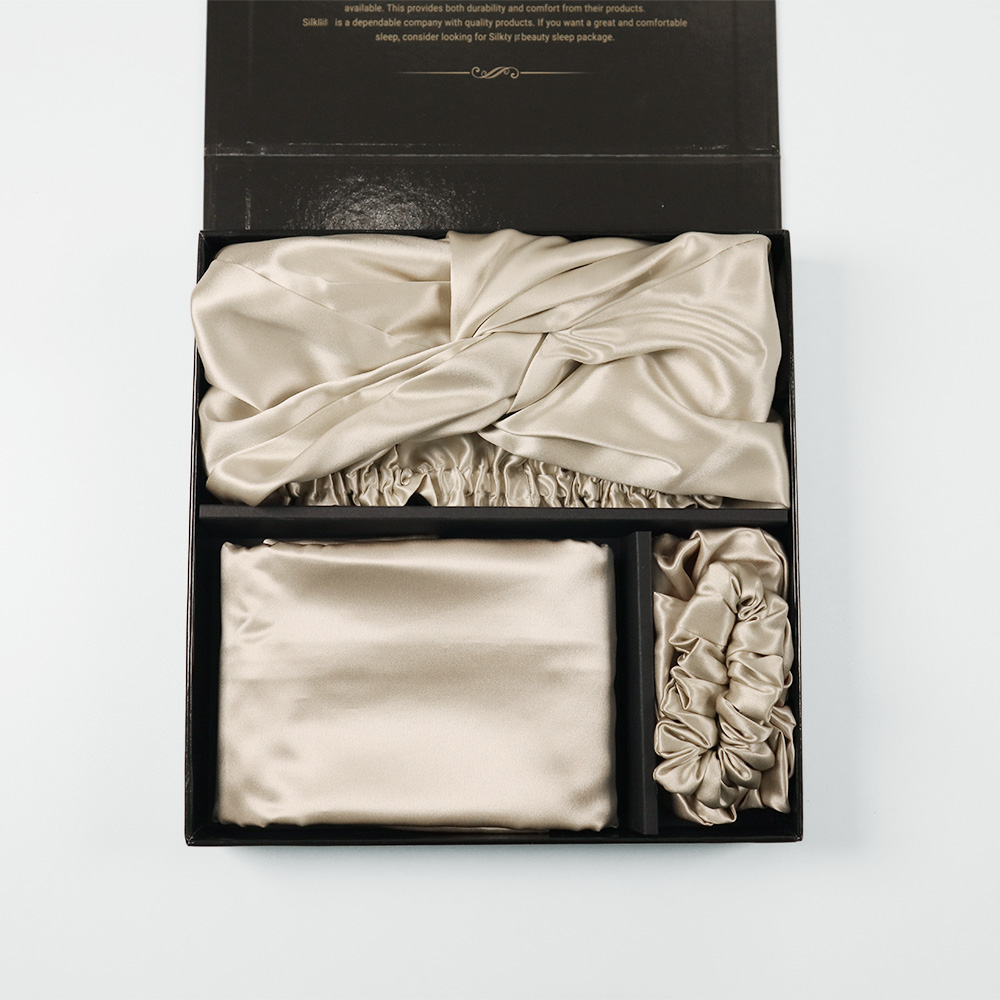 Seiden-Schlafhaube mit Kissenbezug Set