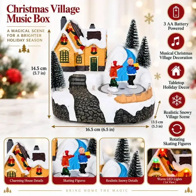 Weihnachtsdorf-Haus beleuchtet 2