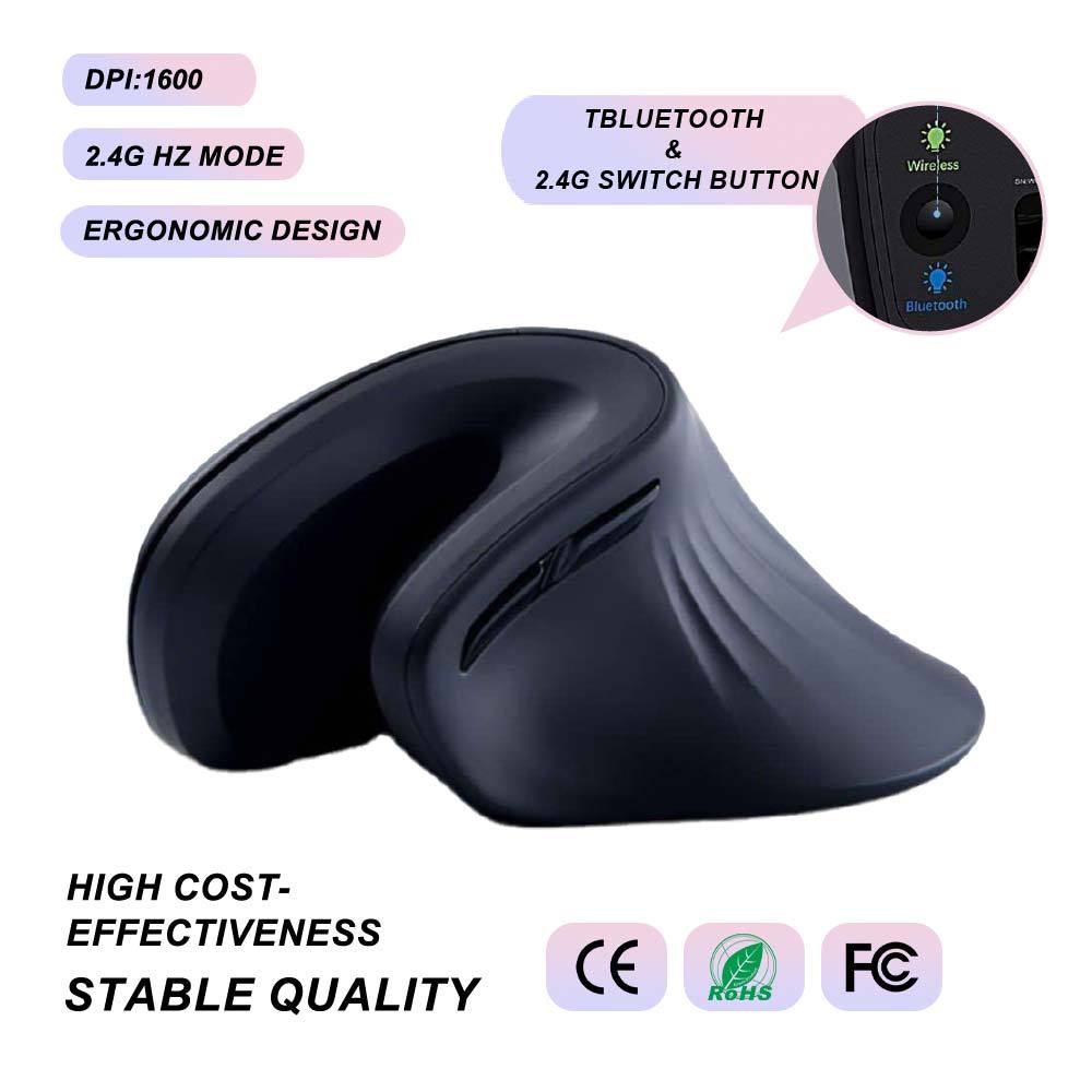 Ergonomische Vertikalmaus Wiederaufladbar Kabellos
