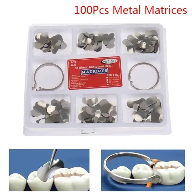 Konturierte Metall-Zahnmatrizen, 100 Stück 3