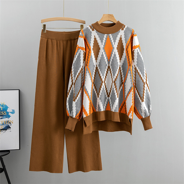 Oversize Pullover-Hosen-Set für Damen