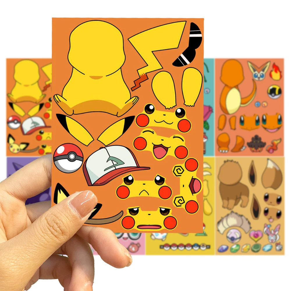 Pokemon Puzzle-Aufkleber Gesichter-Set 3