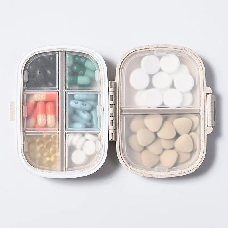 8-Fach Reise-Pillendose mit Dichtungsring