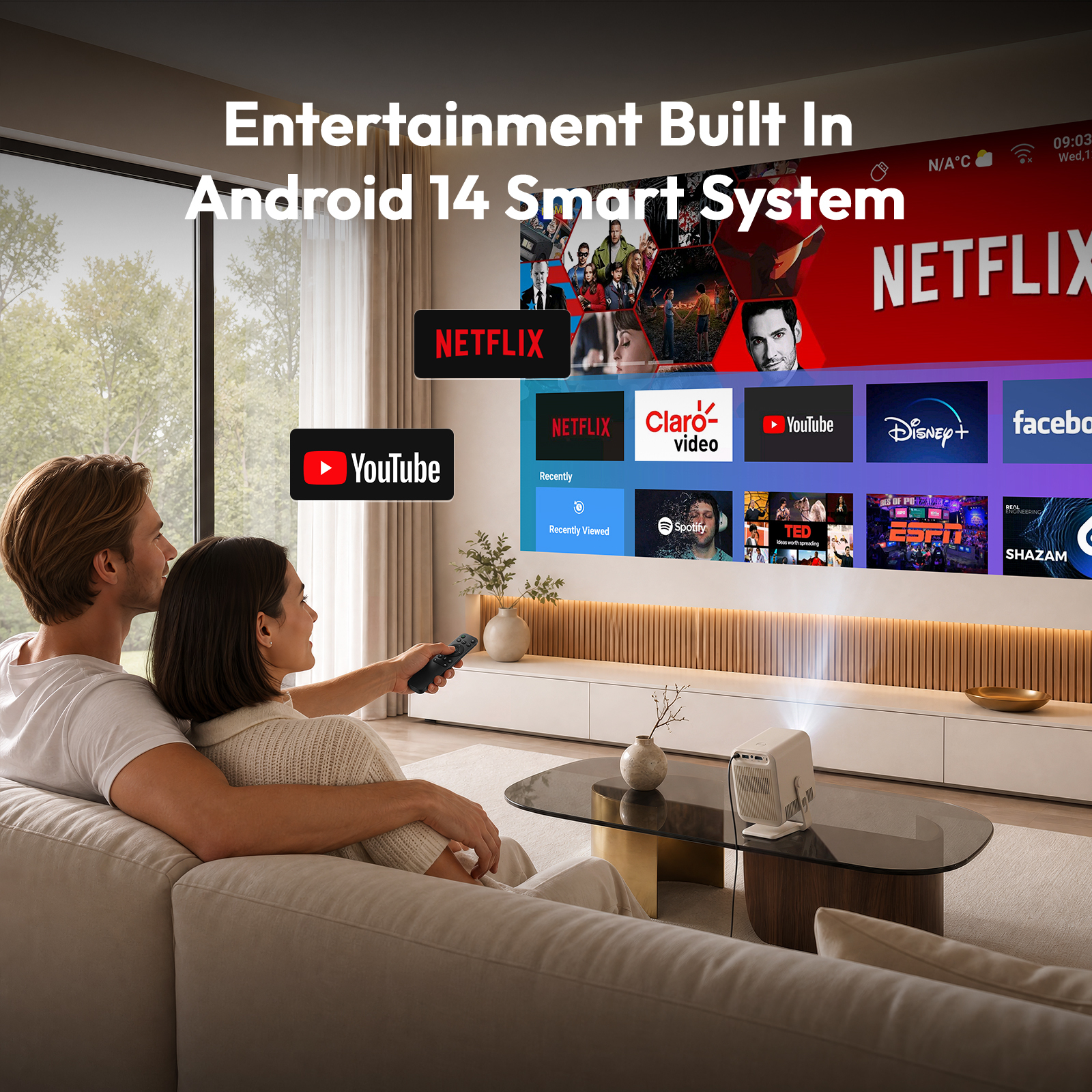 Taschen Smart Mini Beamer Android WLAN 4