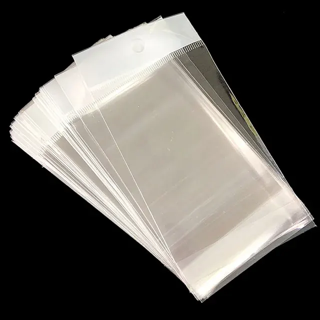Transparente selbstklebende Kunststoffbeutel 100 Stück 2