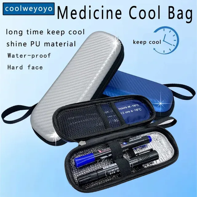Tragbare Insulin-Kühltasche mit 4 Eispacks 4