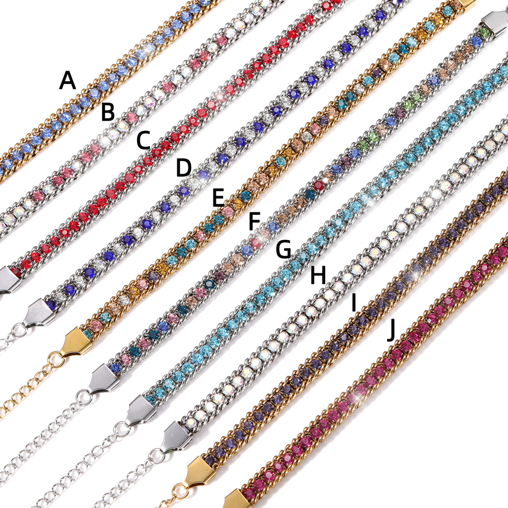 Vergoldetes Regenbogen-Tennisarmband mit Zirkonia 4