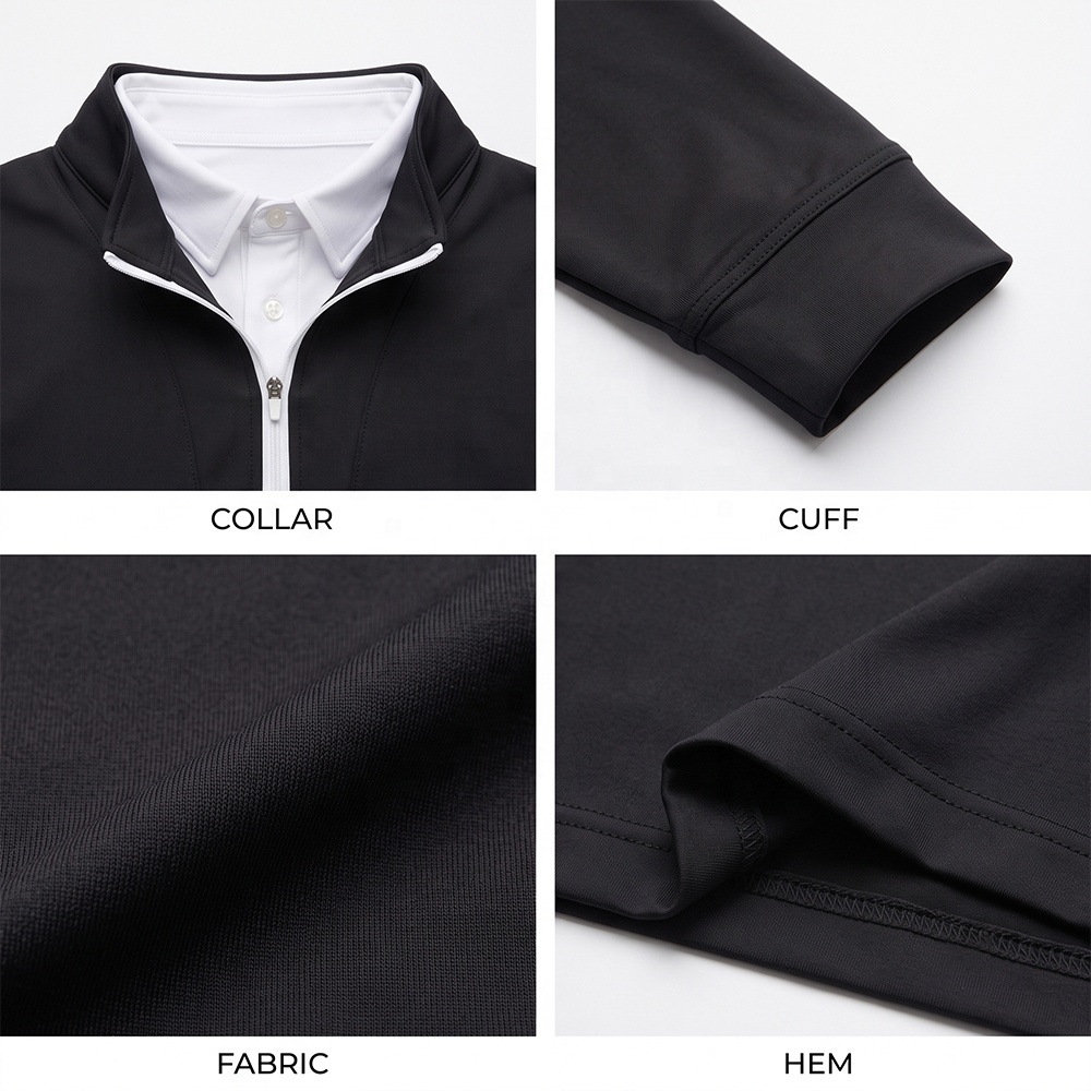 2-in-1 Golf-Pullover Herren mit Polokragen 3