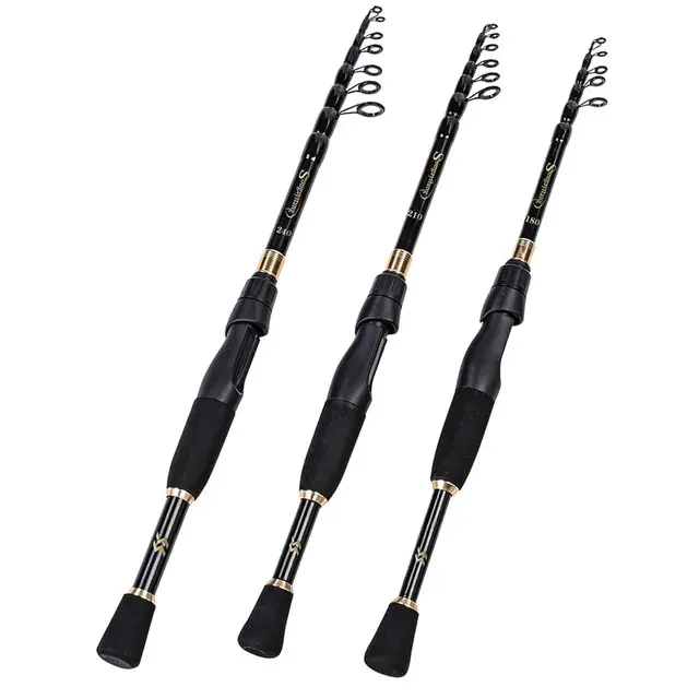 Ultraleichte Carbon-Teleskopangelrute 1,8-2,4 m 3