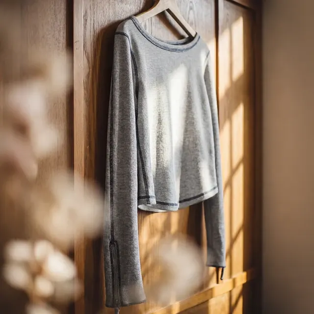 Damen-Waffelstrick-Pullover 4