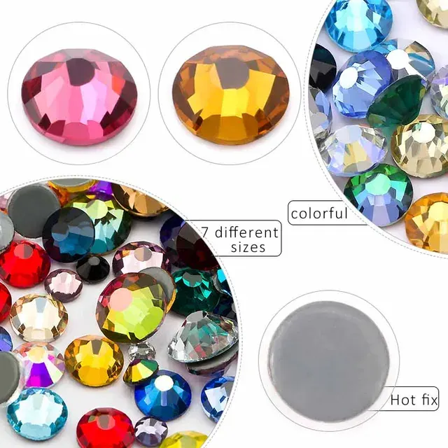 Bügelstrass-Kristalle Multicolor für Nagelkunst 3
