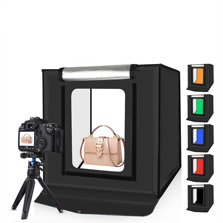 Faltbare 40-cm-Softbox mit dimmbarem LED-Licht