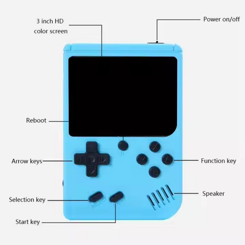 Tragbare Retro Handheld Spielkonsole mit 400 Spielen 3