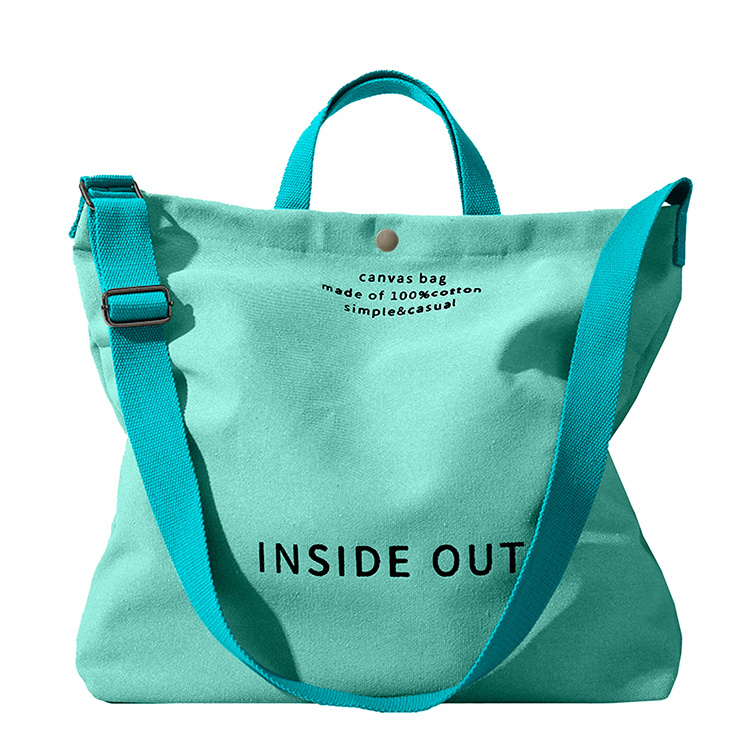 Gestreifte Canvas-Schultertasche für Damen 4
