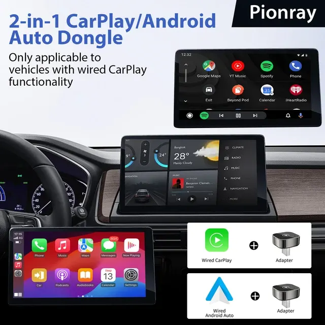Kabelloser 2-in-1 CarPlay-Adapter 5GHz 4
