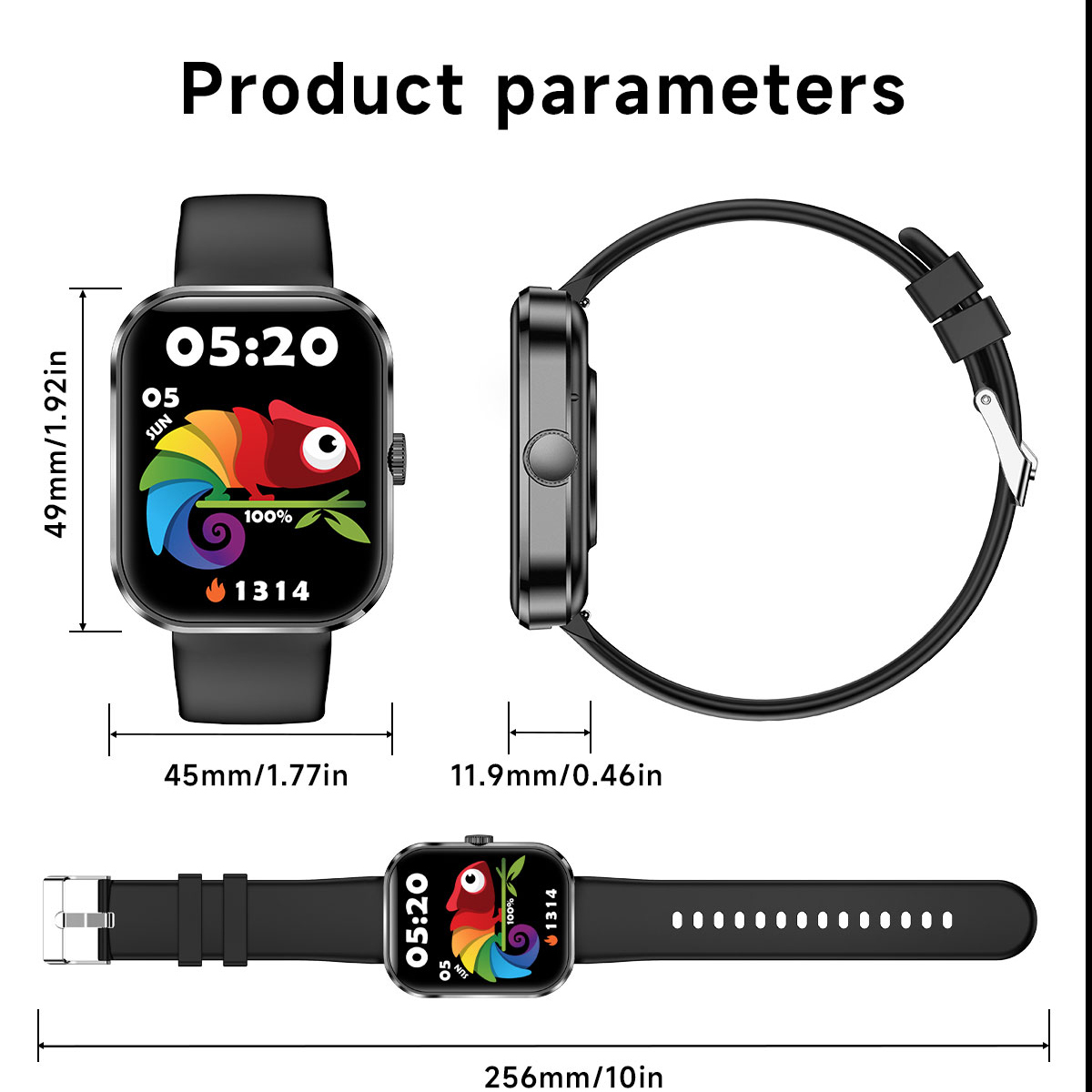 Wasserdichte Fitness-Smartwatch mit Anruffunktion 3