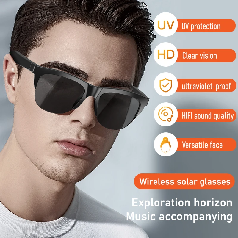 Bluetooth-Sonnenbrille mit Kopfhörern und UV-Schutz 4
