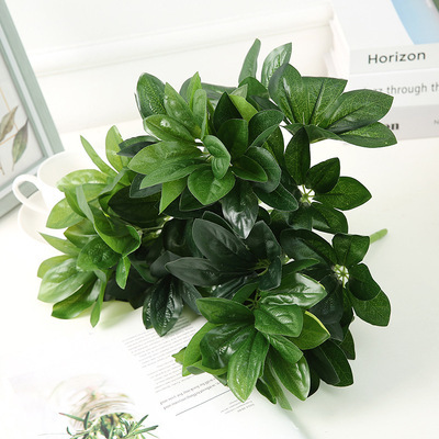 Künstlicher Schefflera-Strauch, naturgetreu, Innen und Außen 4
