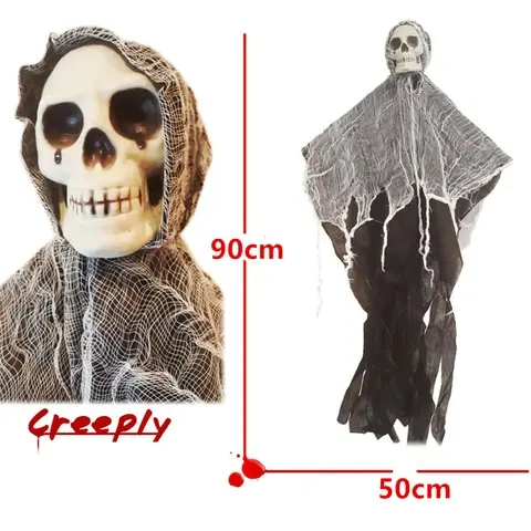 Horror-Schädel-Aufhänger für Halloween-Deko