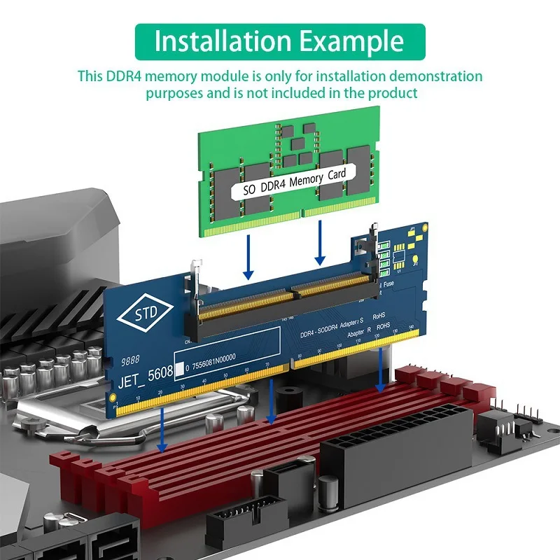 Laptop-SO-DIMM auf Desktop-DIMM Speicheradapter 2