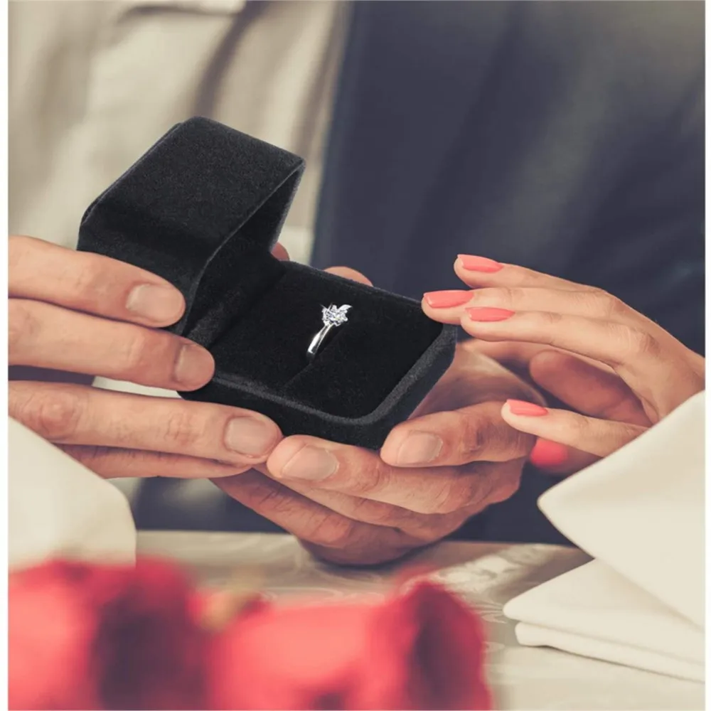Samt Ringbox für Verlobungsringe 4
