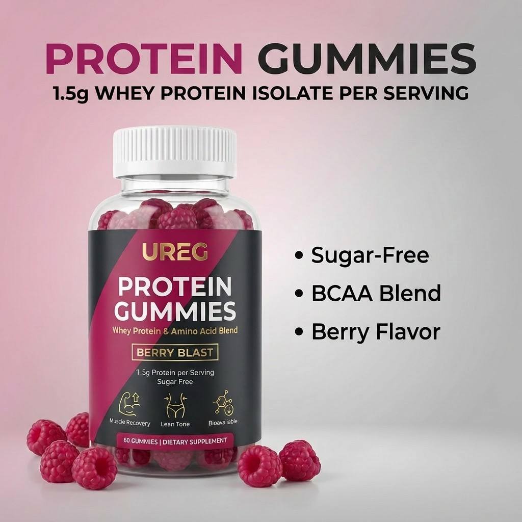 Zuckerfreie Whey-Protein-Gummis, 60 Stück