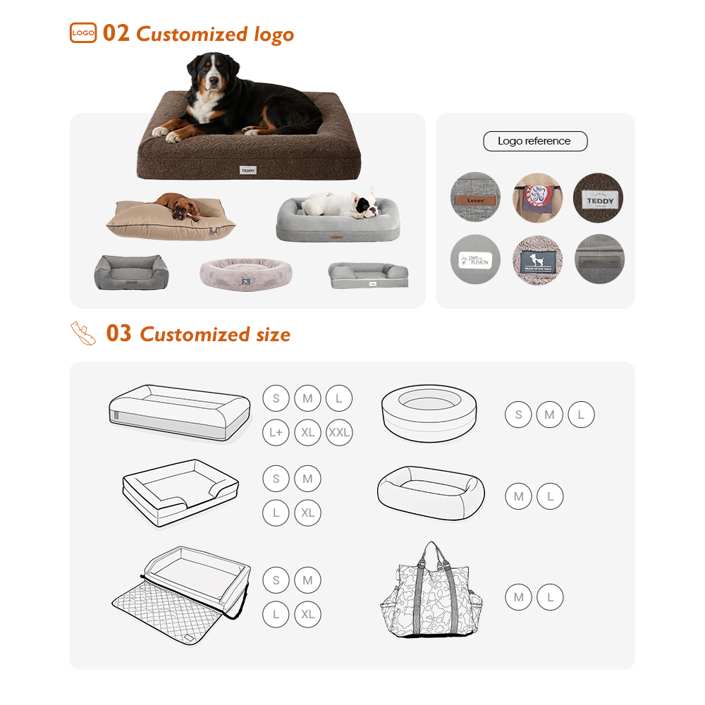 Premium-Hundebett Memory Foam oval 3