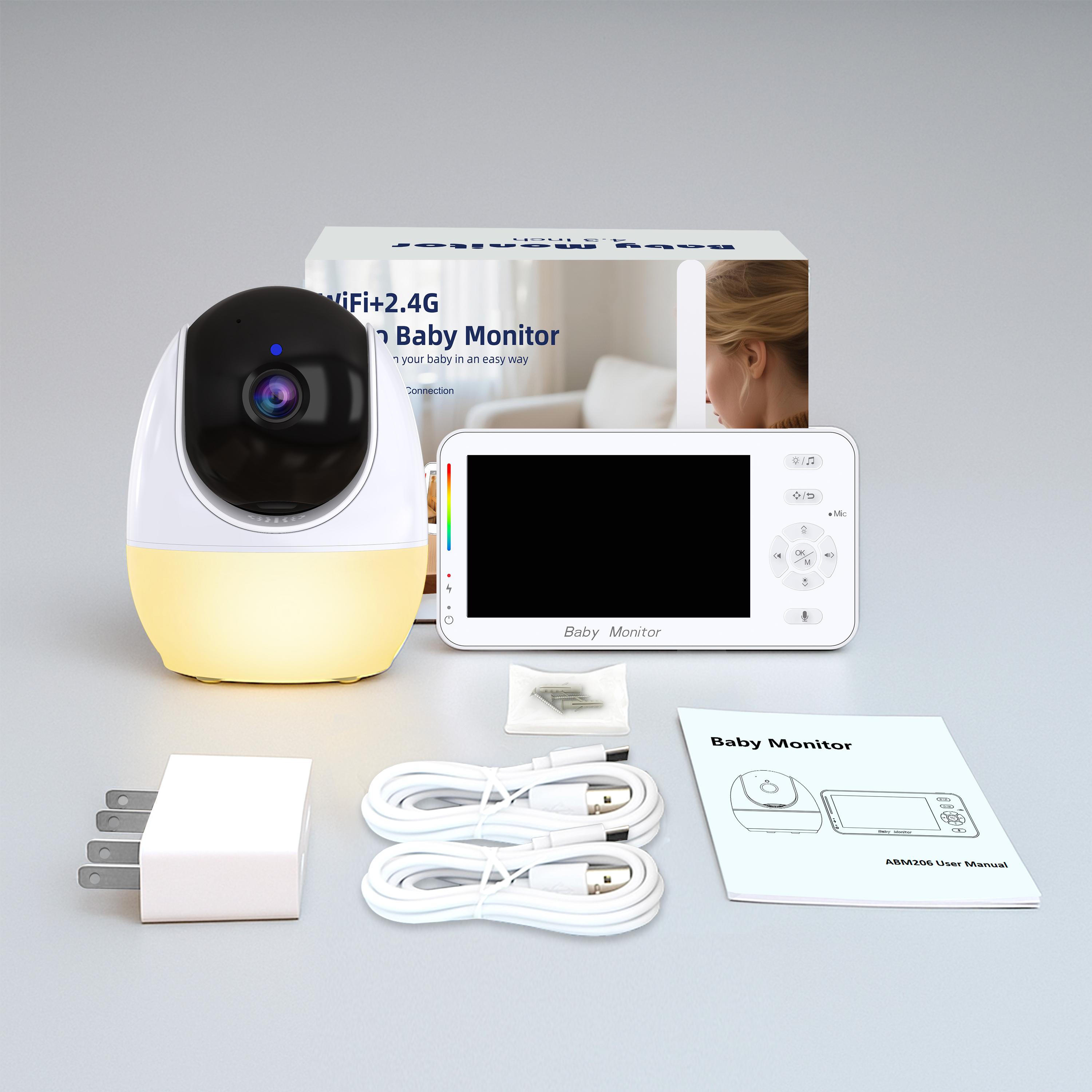 1080p Babyphone mit Nachtsicht und 5-Zoll-Display 2