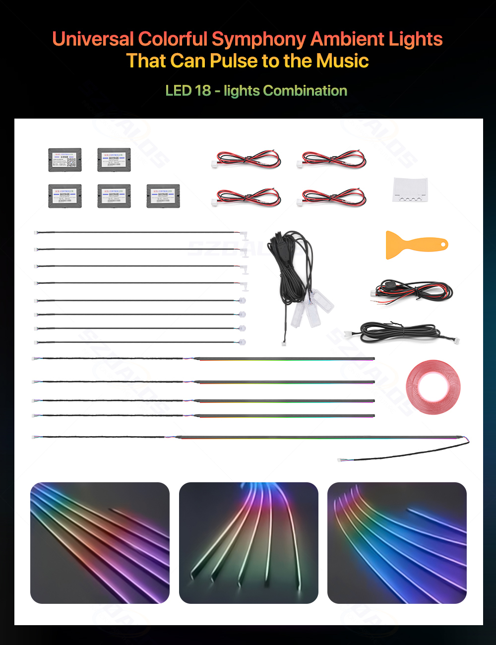 Anpassbares RGB-Innenraumlicht 18/22 in 1 2