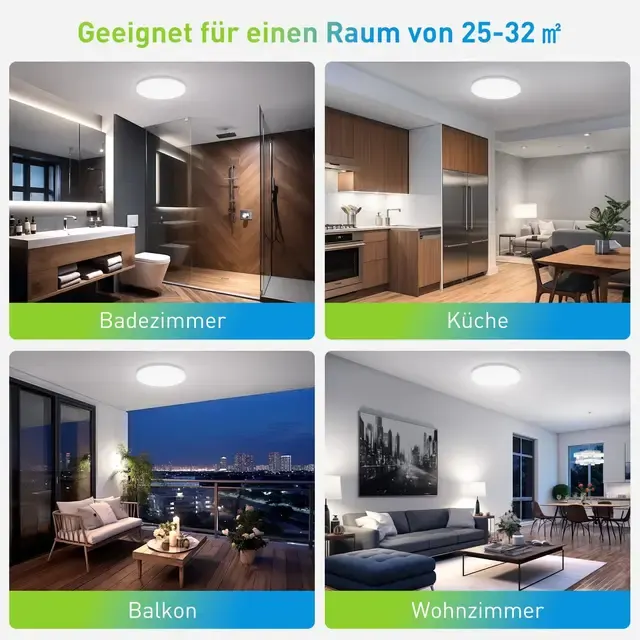 Runde moderne LED-Deckenleuchte 18–48 W 3