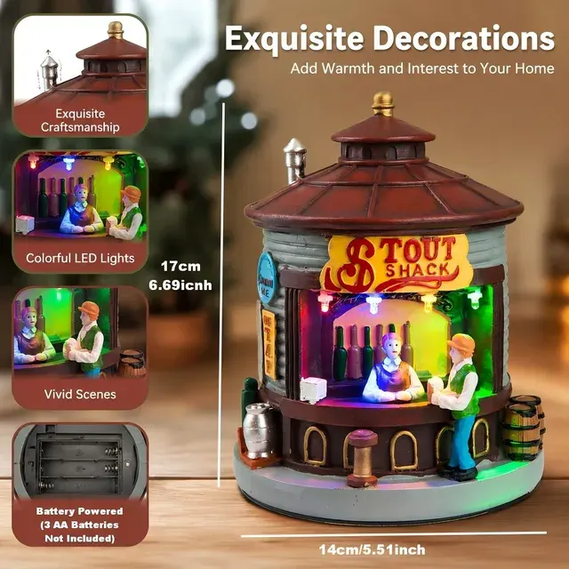 LED-Weihnachtsdorf-Haus 2