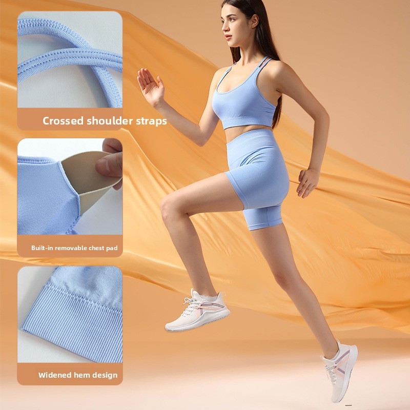 Nahtloser Sport-BH mit Vorderverschluss für Yoga 2
