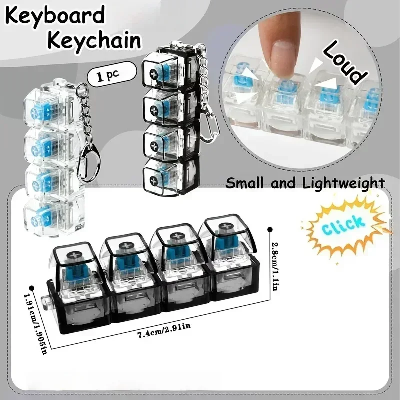 RGB-Fingertip-Tastatur-Schlüsselanhänger mit Tasten 4