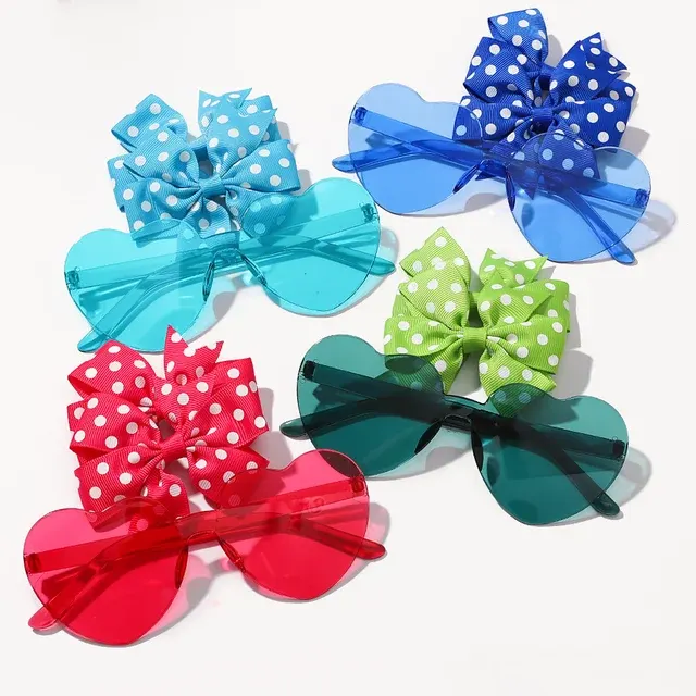 Bunte Herz-Haarclips für Mädchen 2