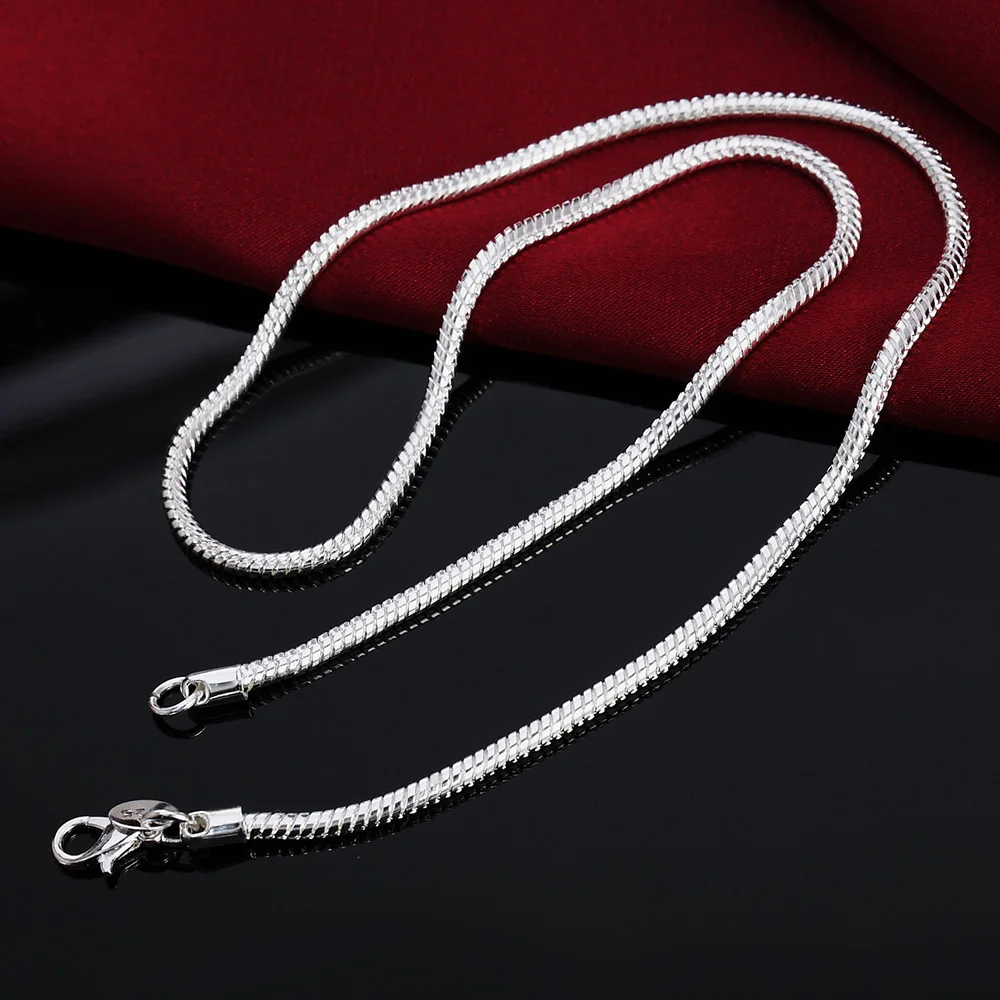 Massive Schlangenkette Halskette aus 925er Silber 2