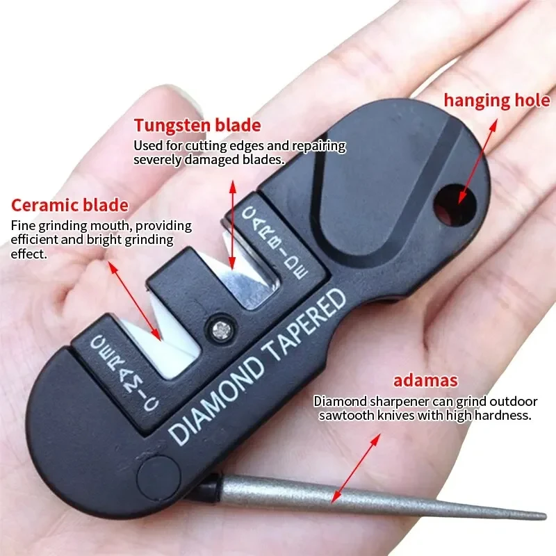 4-in-1 Mini-Messerschärfer aus Keramik für Camping 3