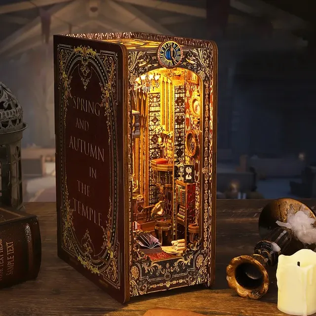 3D-Puzzle Holz-Bücherregal-Puppenhaus-Bausatz 2