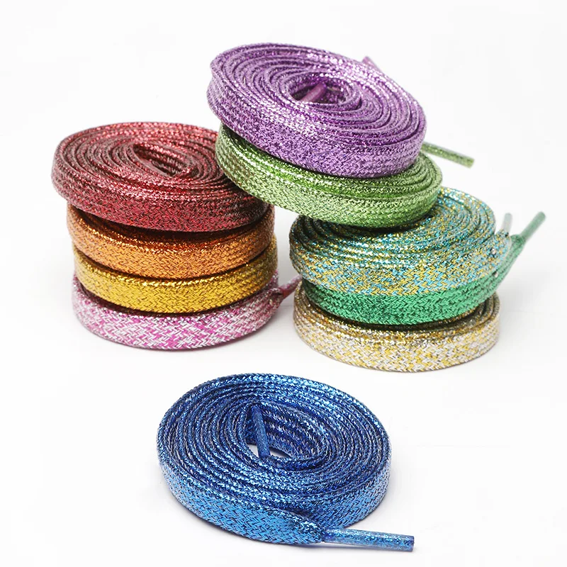 Bunte Lurex-Schnürsenkel, 1 cm breit 3