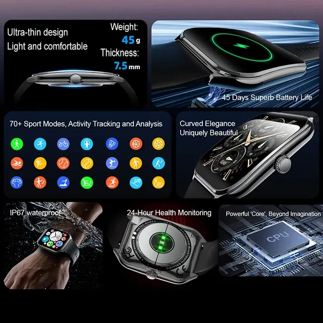 Schlanke AMOLED Smartwatch für Männer 2