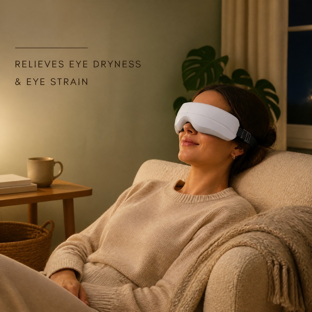 Beheizbare Bluetooth Augenmassage Maske